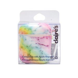 Claires Marble Silicone Wireless Earbud Case Cover Compatible with Airpod